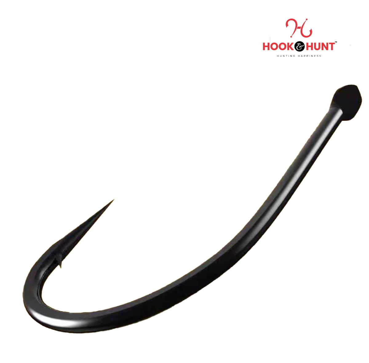 Picture of 02 Pack / 20 Pcs Authentic Pure Black Izu High Carbon Steel Fish Hook – Barbed  ( Hook & Hunt ) (SIze - #8)