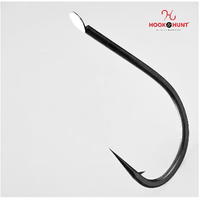 Picture of 02 Pack / 20 Pcs Authentic Pure Black Izu High Carbon Steel Fish Hook – Barbed  ( Hook & Hunt ) (SIze - #8)