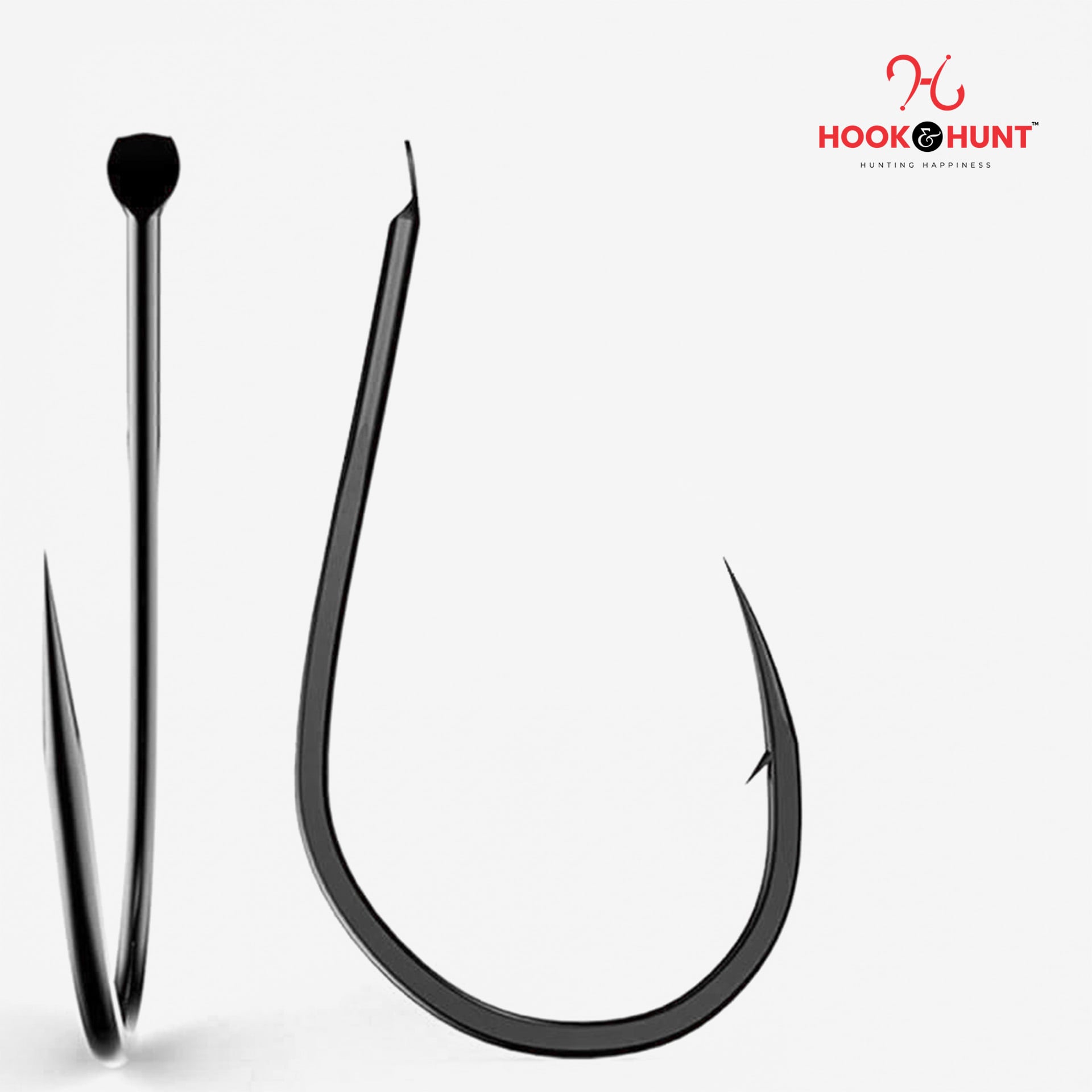 Picture of 02 Pack / 20 Pcs Black Demon Barbed Fish Hook – Ultra Sharp,(Hook & Hunt) (X #11)