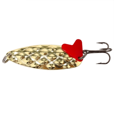 Picture of High-Quality Metal Fishing Lures Set, 0.8g Prawn with Treble Hooks, Gold/Silver Coated Spoon Bait for Saltwater/Straight Cast Fishing (সিকুইন লুর -সোনালী)