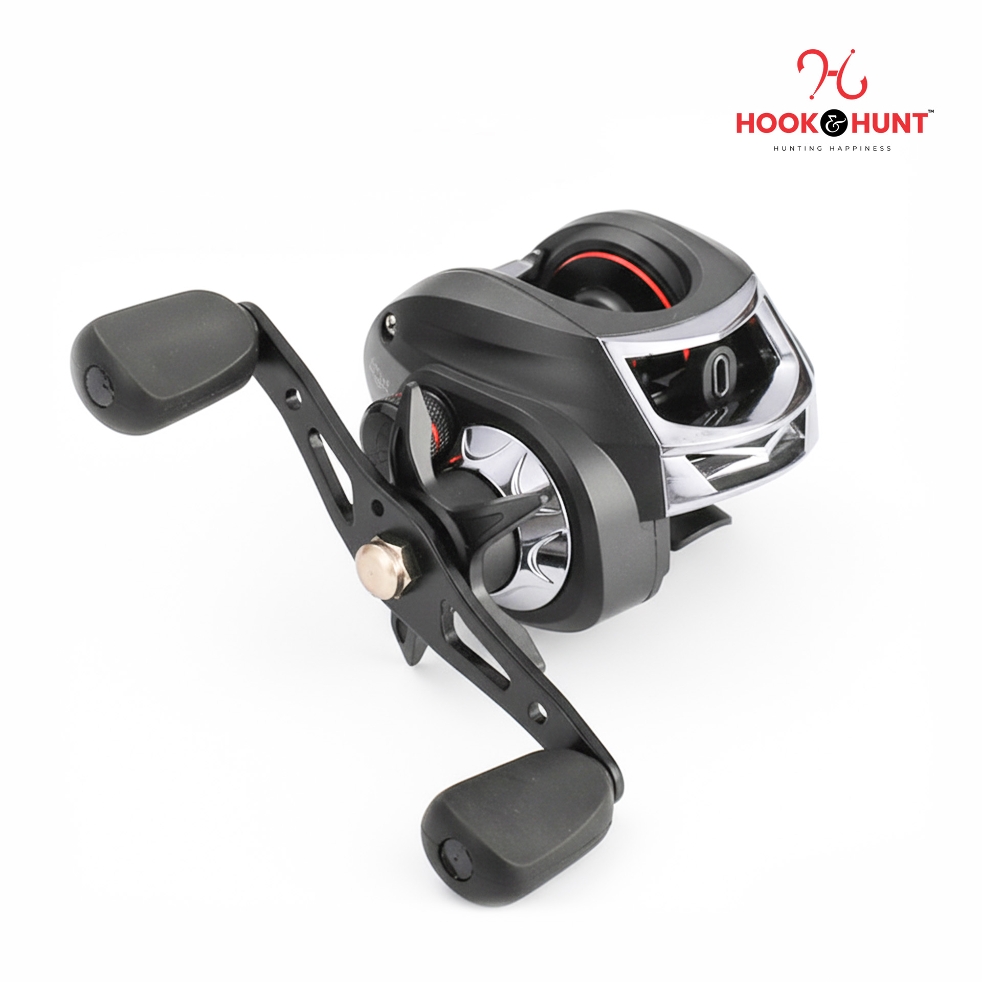 Picture of 01 Pcs Special AC200 Water Drop Fishing Reel – Left & Right Hand Drum Lure Reel with Gun Handle (Matte Black / Brown) (AC 200)