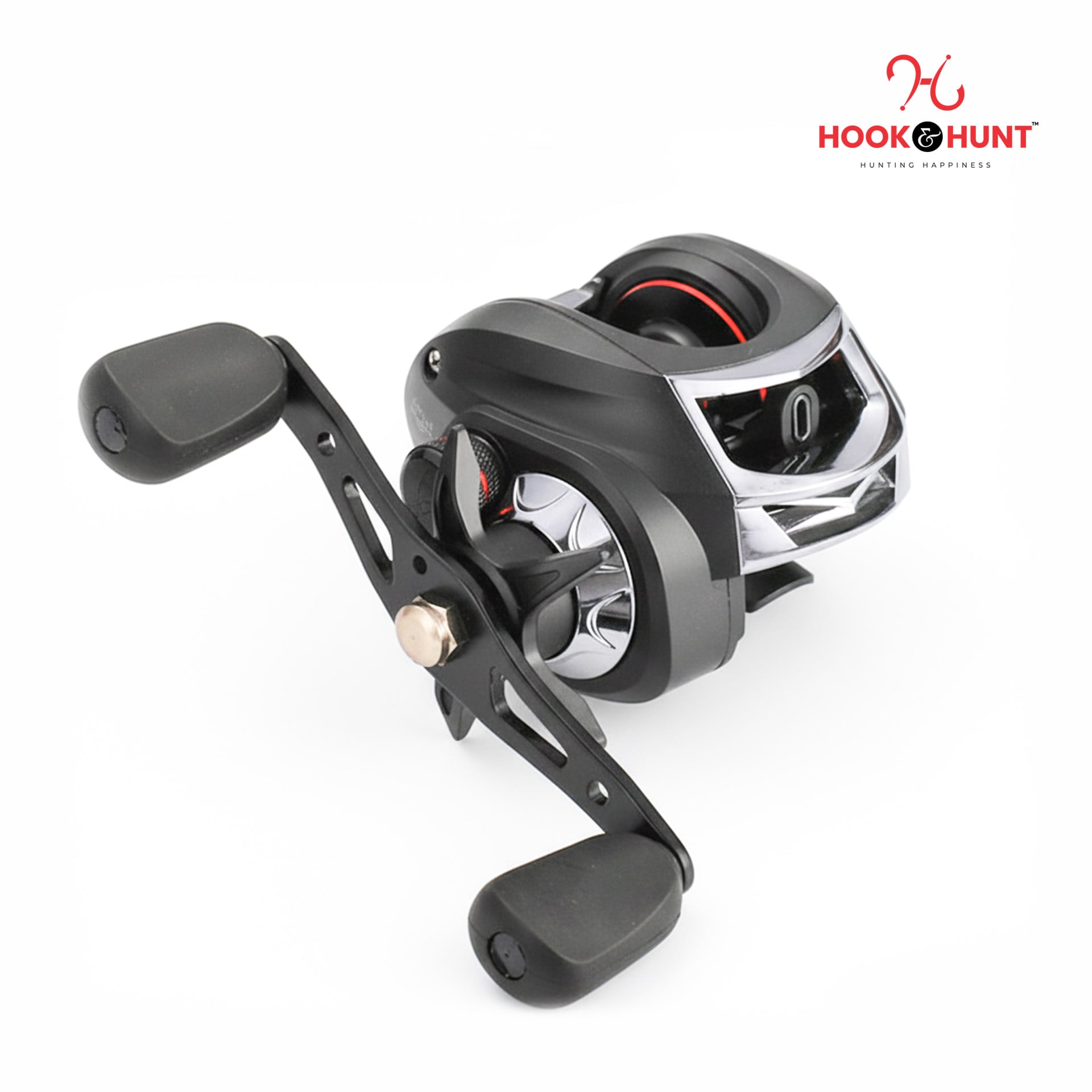 Picture of 01 Pcs Special AC200 Water Drop Fishing Reel – Left & Right Hand Drum Lure Reel with Gun Handle (Matte Black / Brown) (AC 202)