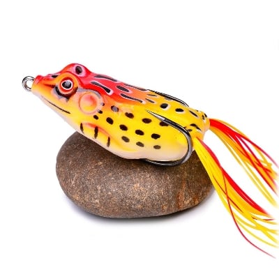 Picture of New High-Quality Artificial Frog Fishing Lure with Soft Friction Double Hook Crankbait, 05/08/12grams. (০৫ গ্রাম লাল+হলুদ)