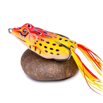 Picture of New High-Quality Artificial Frog Fishing Lure with Soft Friction Double Hook Crankbait, 05/08/12grams. (১২ গ্রাম লাল+হলুদ)