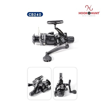 Picture of CB 140 to 640 Reel – Snake Fishing Reel 4000 Type – Spinning Reel with Folding & Ordinary Handle (Glossy Black) for Casting & Sea Rods. (Model - 240)
