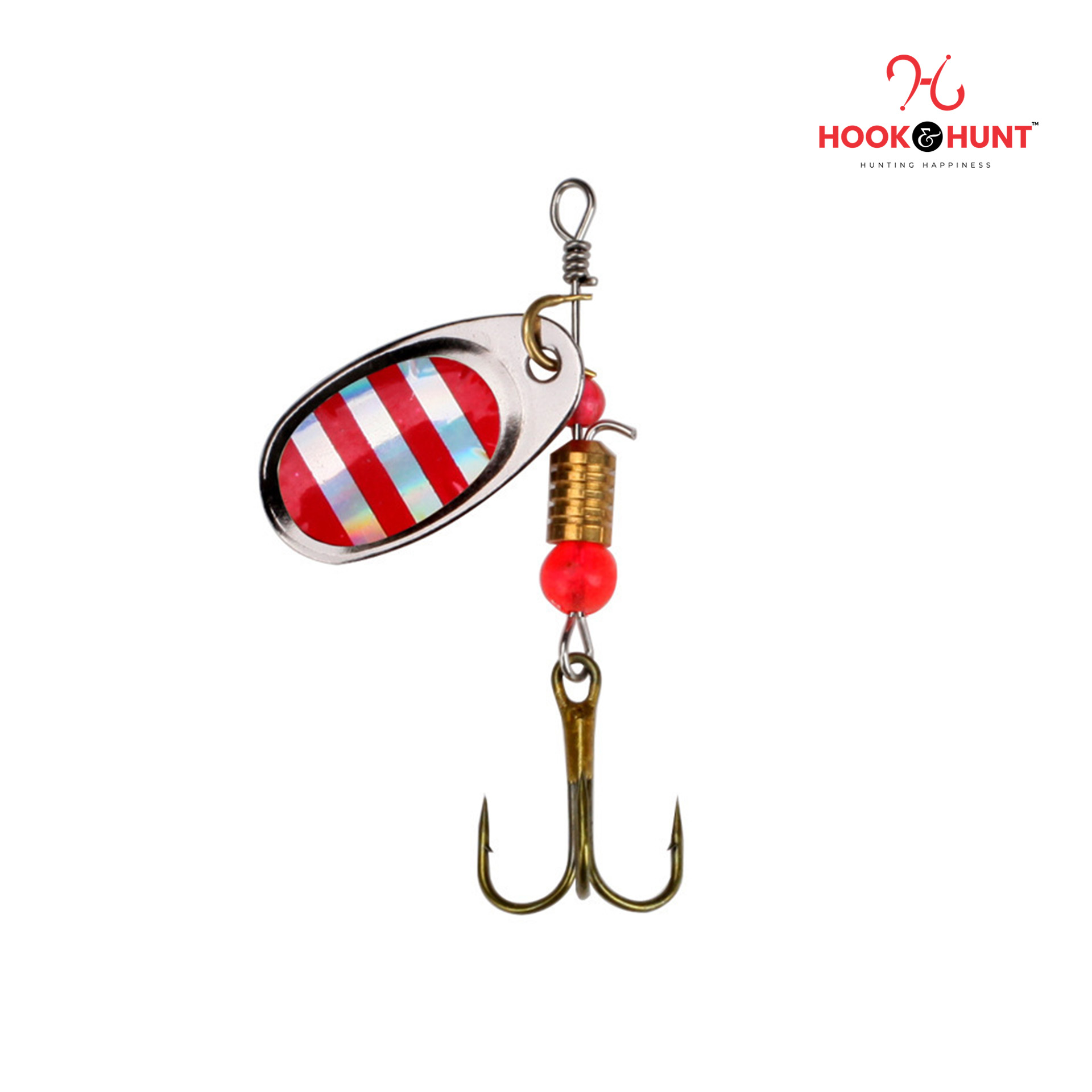 Picture of High-Quality Metal Spinner Bait with Triple Hook - Vibrant Fishing Lure (০৩ পিস)