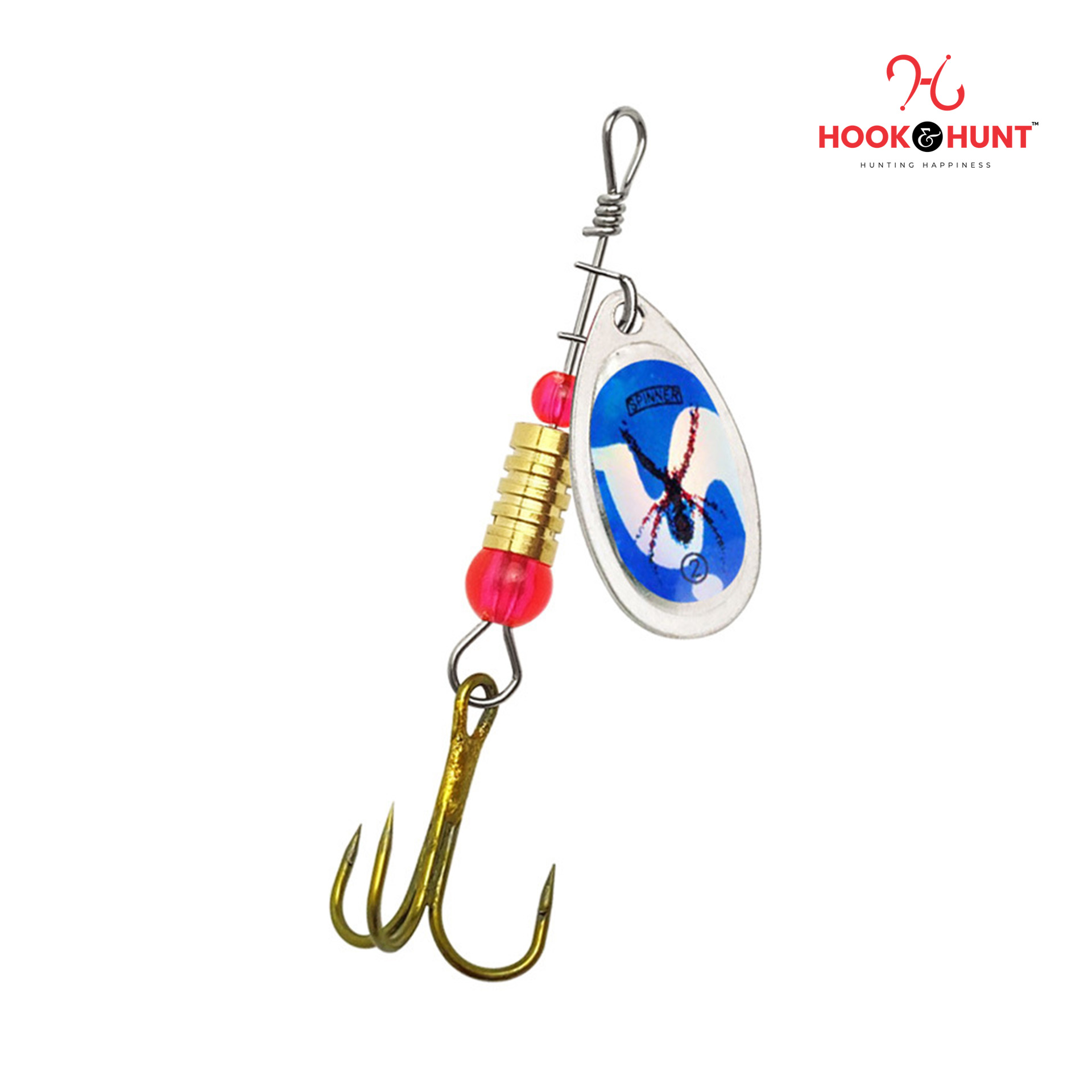 Picture of High-Quality Metal Spinner Bait with Triple Hook - Vibrant Fishing Lure (০৩ পিস)