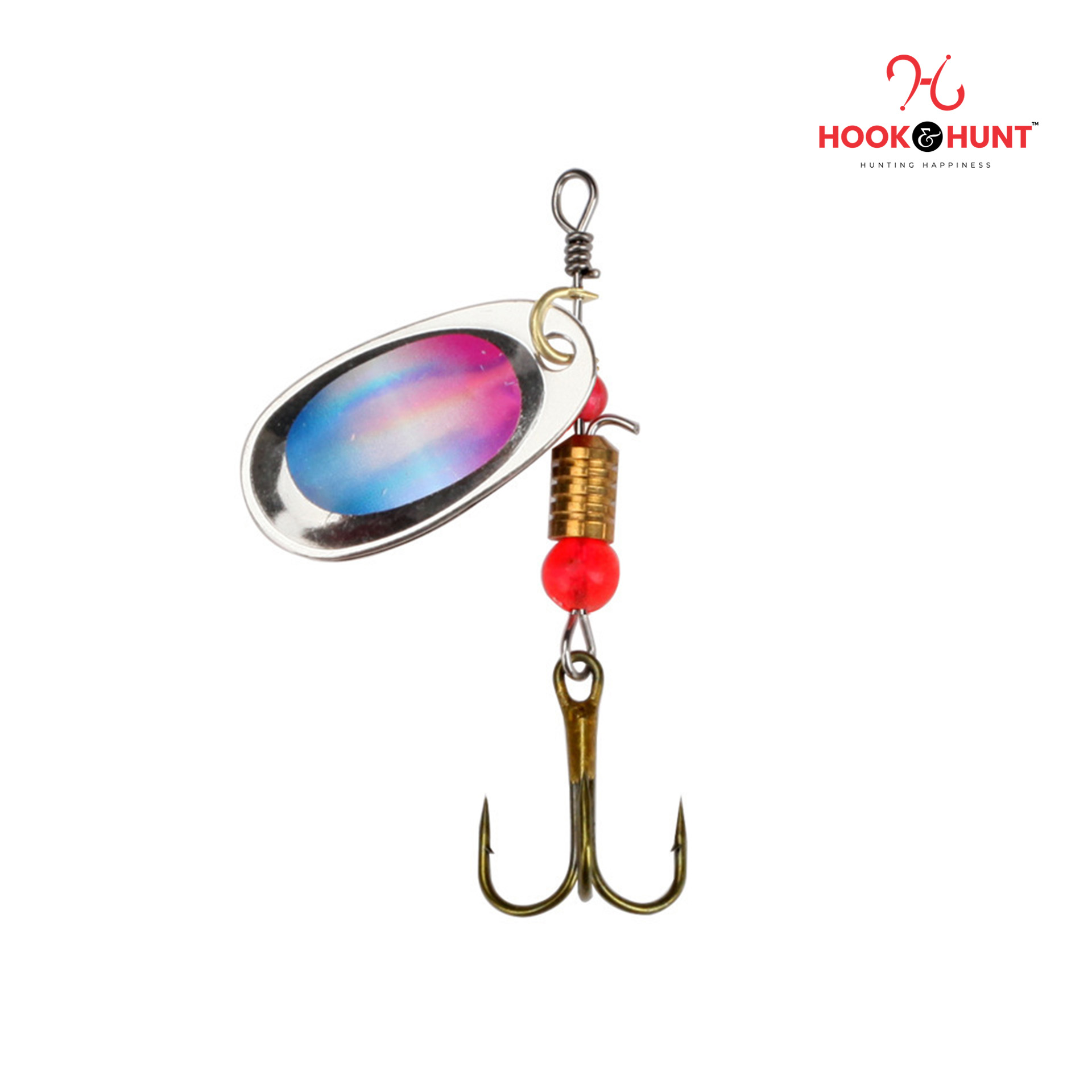 Picture of High-Quality Metal Spinner Bait with Triple Hook - Vibrant Fishing Lure (০৩ পিস)
