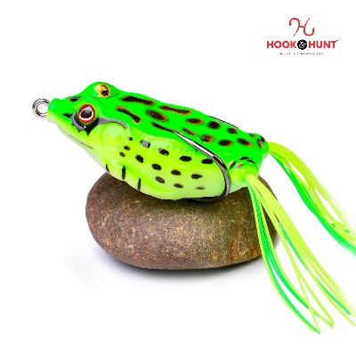 Picture of New 12g Sinking Frog Fishing Lure with Dual-Hook, High-Visibility Colors, Bass Bait for Freshwater & Saltwater (সবুজ)