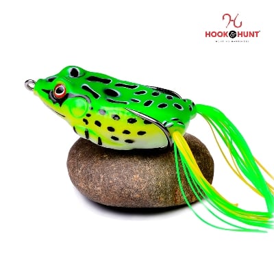 Picture of 01 Pcs Green+Yellow Soft Frog Bionic Lures Artificial Floating Double Hook Crankbait. (১২ গ্রাম সবুজ+হলুদ)