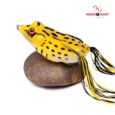 Picture of New 05gram High-Quality Fishing Frog Lure with Dual Hook, Multiple Colors Frog Lure (হলুদ)