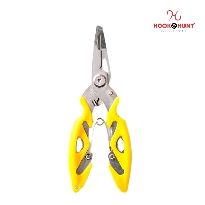 Picture of 01 Pcs High-Performance Yellow Colour Multifunctional Portable Stainless Steel Fishing Pliers – Line Cutter, Hook Remover, Lure Adjuster – Creativity (হলুদ)