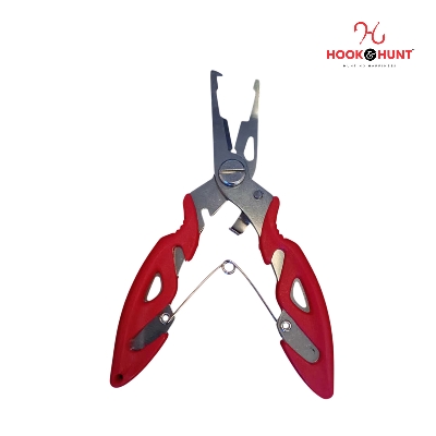 Picture of 01 Pcs High-Performance Red Colour Multifunctional Portable Stainless Steel Fishing Pliers – Line Cutter, Hook Remover, Lure Adjuster – Creativity (লাল)