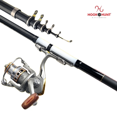 Picture of SM Black & White Ultra-light & Ultra-hard Rock Fishing Rod – 300 cm/360 cm/450 cm Dual-purpose Fiberglass Sea Casting Rod. (300 cm)