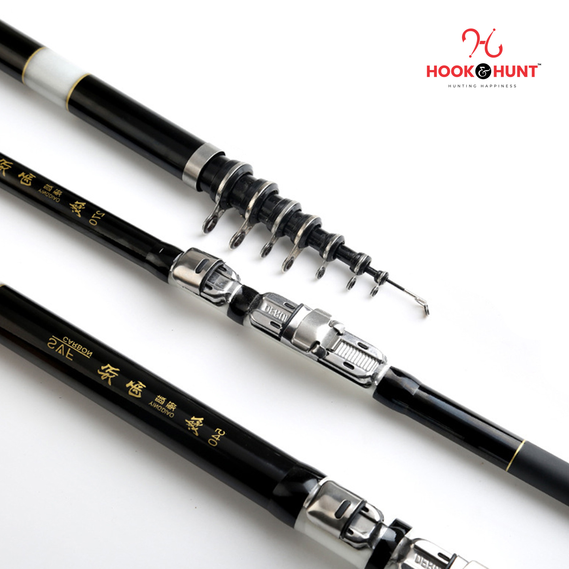 Picture of SM Black & White Ultra-light & Ultra-hard Rock Fishing Rod – 300 cm/360 cm/450 cm Dual-purpose Fiberglass Sea Casting Rod. (360 cm)