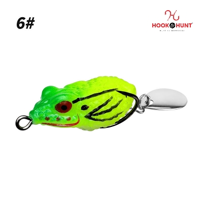 Picture of High-Quality Fishing Lures for Trolling and Bottom Fishing - Multi-Color, Double Hook Sequin Frog (6#)