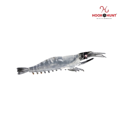 Picture of 01 Pcs Soft Shrimp Lure – 9.5cm 3.5g Luminous Fake Shrimp Bait with Red Eyes & Hook Hole for Sea Fishing (1#)