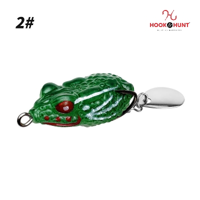 Picture of 01 Pcs Premium High-Performance Bass Fishing Lures - Dual Hook Sequin Frog Bait Set (2#)