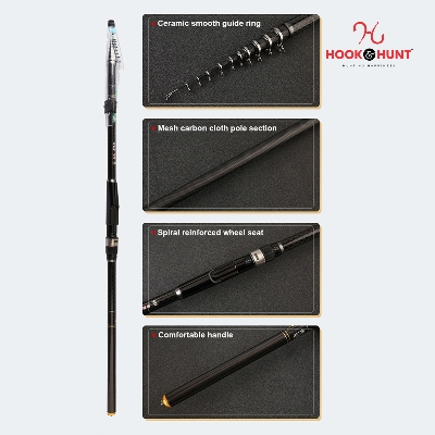 Picture of New Alpha Special Carbon Spinning Fishing Rod-  270 cm / 360 cm / 450 cm  Portable Lightweight for Freshwater and Sea Fishing. (360 cm)