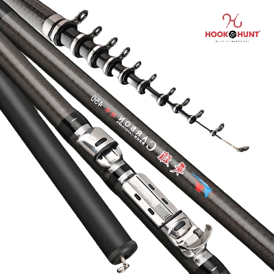 Picture of 300 cm / 360 cm / 450 cm Alpha Copy Carbon Short Section Dual Purpose Rock Fishing Rod – Premium carbon fiber build Rod. (450 CM)