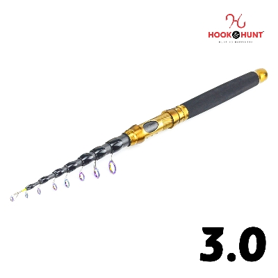 Picture of YG 107 - Model Carbon Fiber Telescopic Sea Fishing Rod (180 cm - 360 cm) – Retractable Ultra-Hard Lure Rod with Compact Travel Design (300 cm)