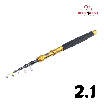 Picture of YG 107 - Model Carbon Fiber Telescopic Sea Fishing Rod (180 cm - 360 cm) – Retractable Ultra-Hard Lure Rod with Compact Travel Design (210 cm)