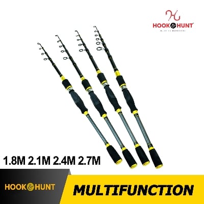 Picture of YG 038 - Model Carbon Fiber Telescopic Sea Fishing Rod (270 cm) – Ultralight Ultra-Short Portable Travel Fishing Rod, Hard Action (270 cm)