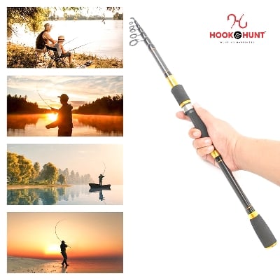 Picture of YG 038 - Model Carbon Fiber Telescopic Sea Fishing Rod (270 cm) – Ultralight Ultra-Short Portable Travel Fishing Rod, Hard Action (270 cm)
