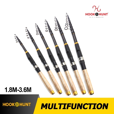 Picture of YG 020 - Model Ultra-Short Retractable Carbon Fiber Sea Fishing Rod (300 cm - 360 cm) – Cork Handle Multi-Functional Lure & Boat Fishing Rod (360 cm)