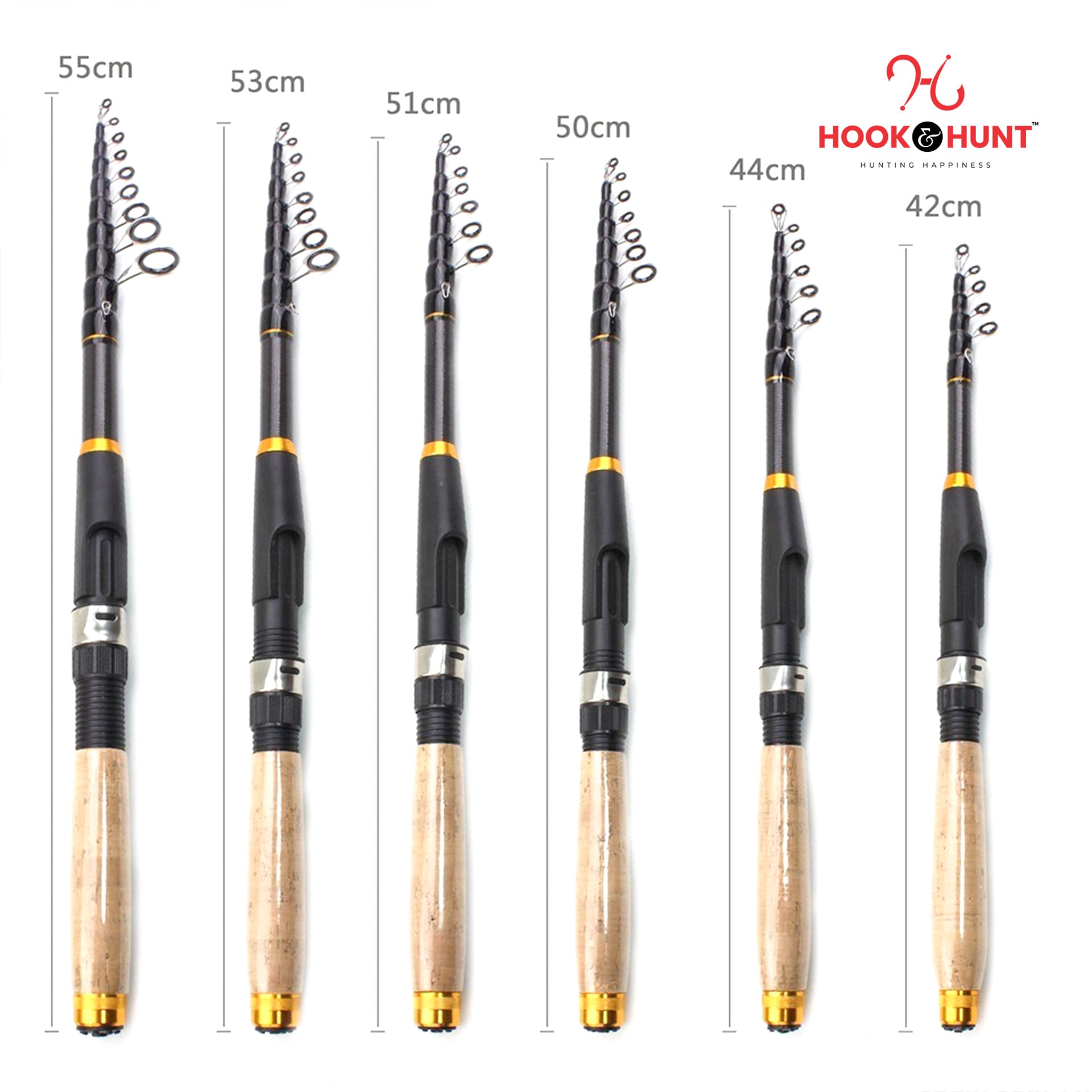 Picture of YG 020 - Model Ultra-Short Retractable Carbon Fiber Sea Fishing Rod (300 cm - 360 cm) – Cork Handle Multi-Functional Lure & Boat Fishing Rod (360 cm)