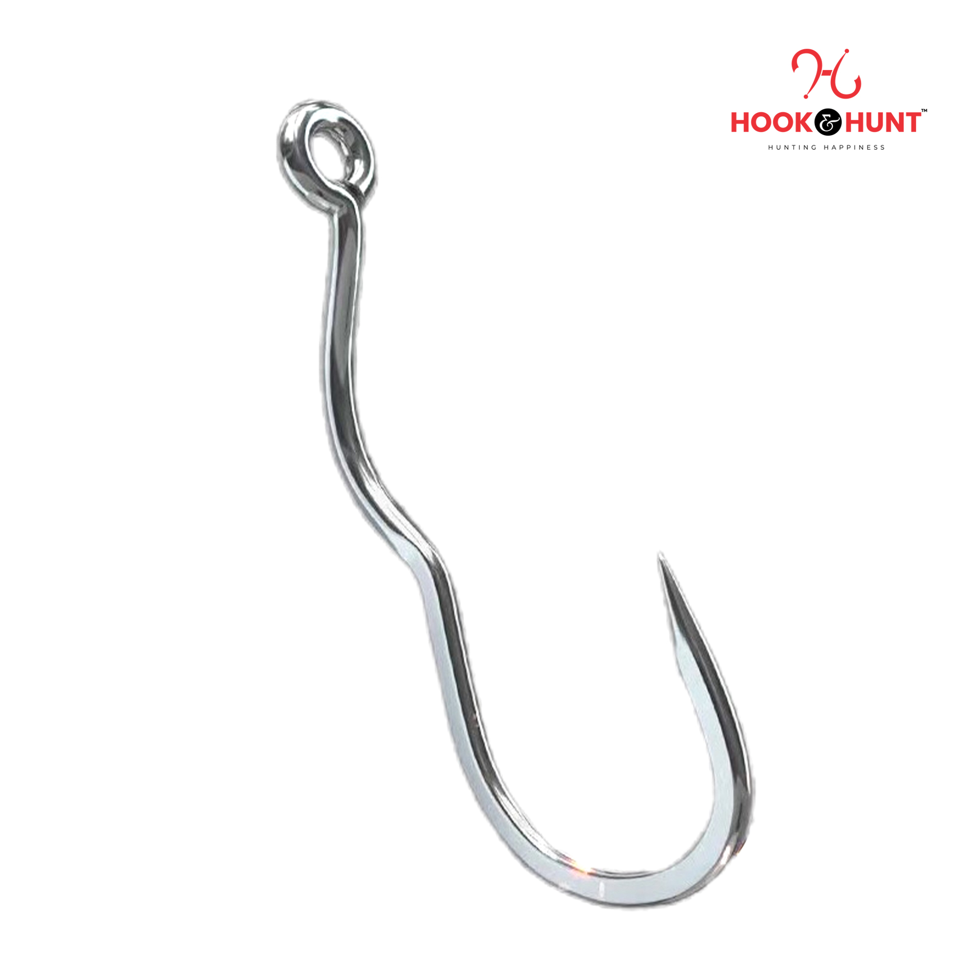 Picture of 12 Piece Hook & Hunt Tube-Attached Flip Fishing Hook No.5–14 – Anti-Spit Anti-Reverse Barbed Hook for Pond & Reservoir Fishing (Size - 9)