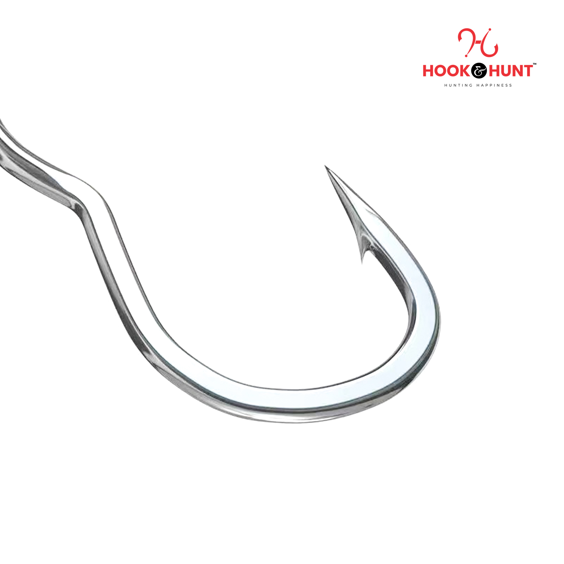 Picture of 12 Piece Hook & Hunt Tube-Attached Flip Fishing Hook No.5–14 – Anti-Spit Anti-Reverse Barbed Hook for Pond & Reservoir Fishing (Size - 14)