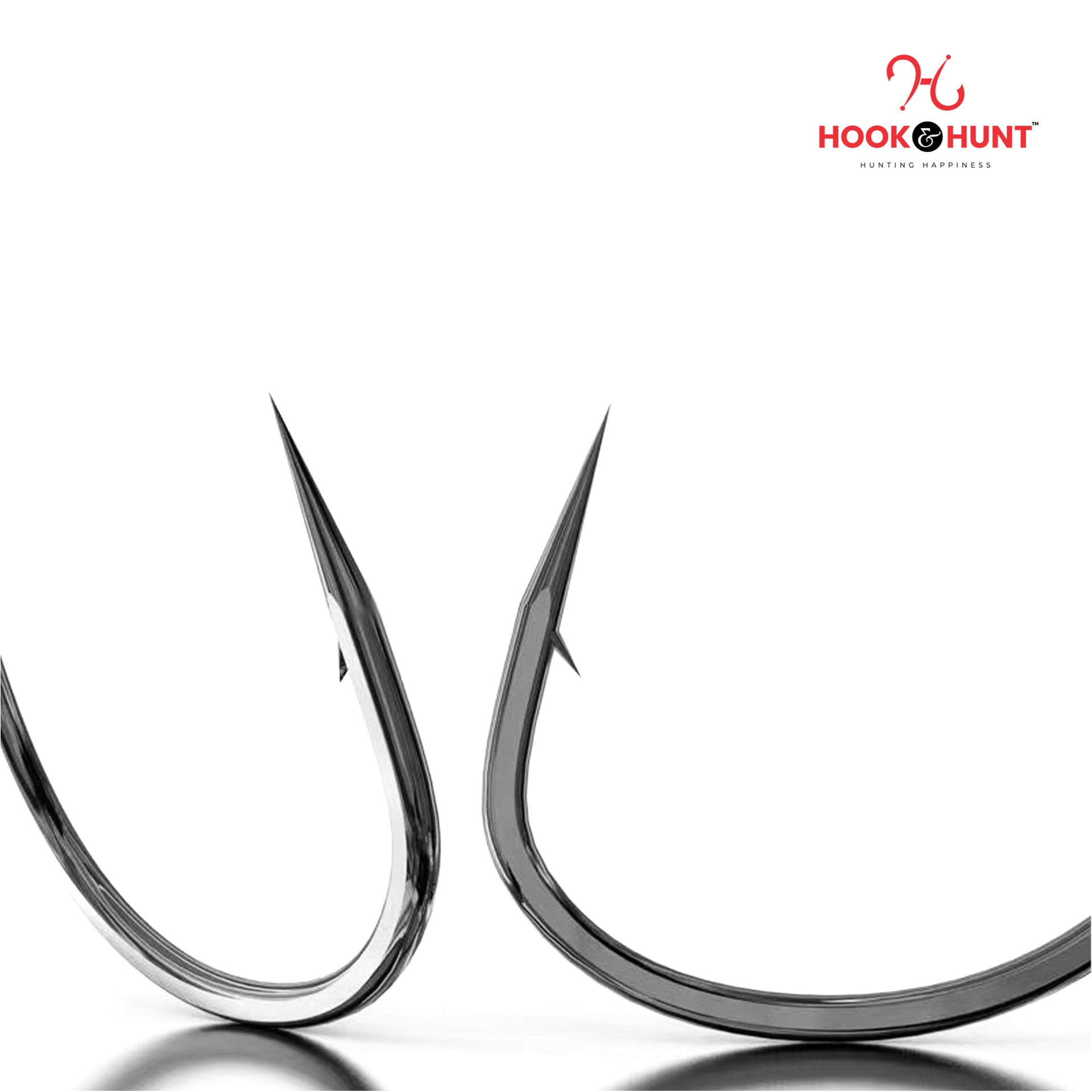 Picture of 12 Piece Hook & Hunt Large Alloy Steel Stream Fishing Hook No.14–22 – Barbed Flip Fly Hook for Big Fish Live Bait & Stream Fishing (Size - 16)