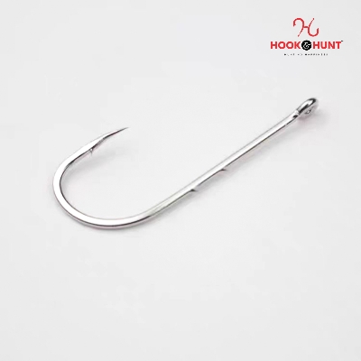 Picture of 12 Piece Hook & Hunt Double Barbed Tidal Fishing Hook Long Shank with Tube – Sea & Lure Fishing Barbed Hook (Size - 1)