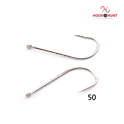 Picture of 12 Piece Hook & Hunt Double Barbed Tidal Fishing Hook Long Shank with Tube – Sea & Lure Fishing Barbed Hook (Size - 4/0)