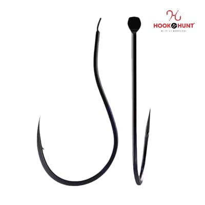 Picture of 10 Piece Hook & Hunt Crank Chinu Barbed Fishing Hook 0.1–11 – Thin Wire Improved Hook for Sea & Rock Fishing (Size - 5)