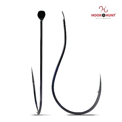 Picture of 10 Piece Hook & Hunt Crank Chinu Barbed Fishing Hook 0.1–11 – Thin Wire Improved Hook for Sea & Rock Fishing (Size - 6)