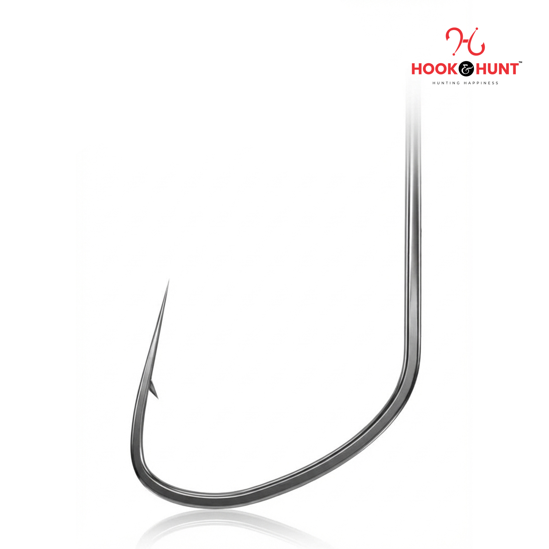 Picture of 12 Piece Hook & Hunt Competition-Grade Wolf Tooth Fishing Hook No.2–10 – Thin Wire Taihe Alloy Carp & Crucian Hook (Size - 4)