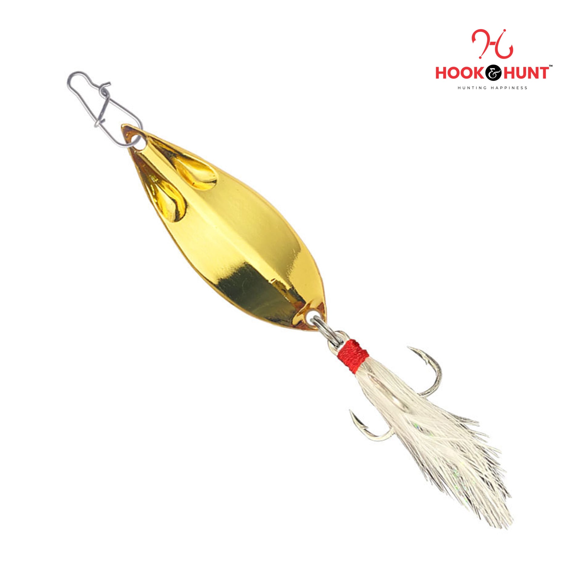 Picture of Hook & Hunt Zinc Alloy Spinner Lure (10 gm – 20 gm) – Long Cast Monster Spinner Hard Bait with Treble Hook & Feather (১৫ গ্রাম)