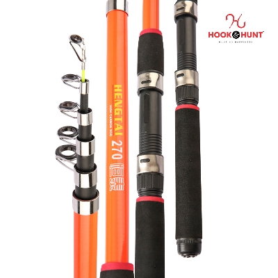 Picture of 360 cm Hook & Hunt Super Hard Fiberglass Sea Fishing Rod  – Telescopic Casting Rod for Ocean Beach & Long Distance Fishing (360 cm)