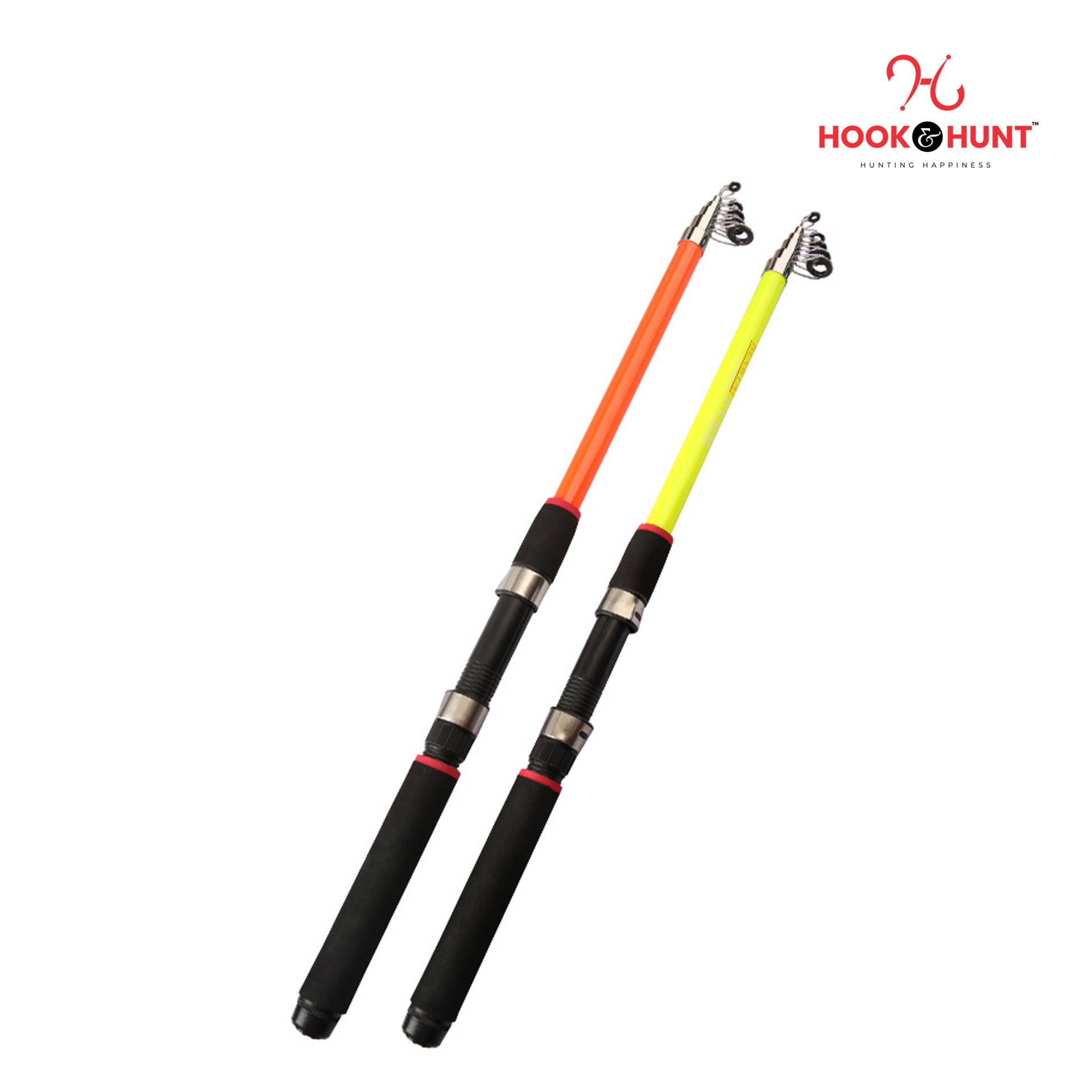 Picture of 270 cm Hook & Hunt Super Hard Fiberglass Sea Fishing Rod  – Telescopic Casting Rod for Ocean Beach & Long Distance Fishing (270 cm)