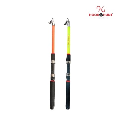 Picture of 240 cm Hook & Hunt Super Hard Fiberglass Sea Fishing Rod  – Telescopic Casting Rod for Ocean Beach & Long Distance Fishing (240 cm)