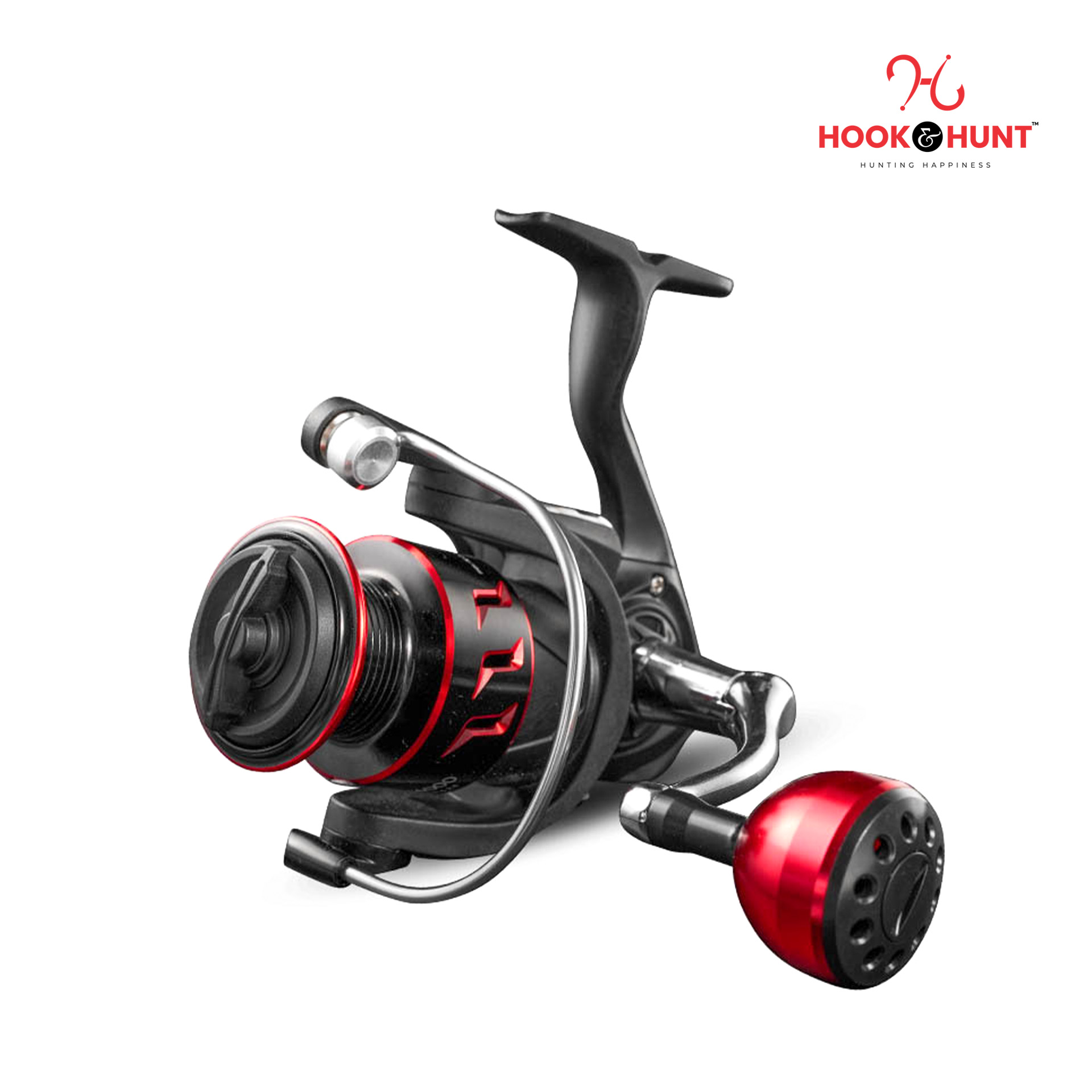 Picture of 4000 Series Hook & Hunt Carved Round Handle Reel All-Metal Spinning Fishing Reel – Heavy Duty Sea, River & Anchor Fishing Reel (Model - 4000)