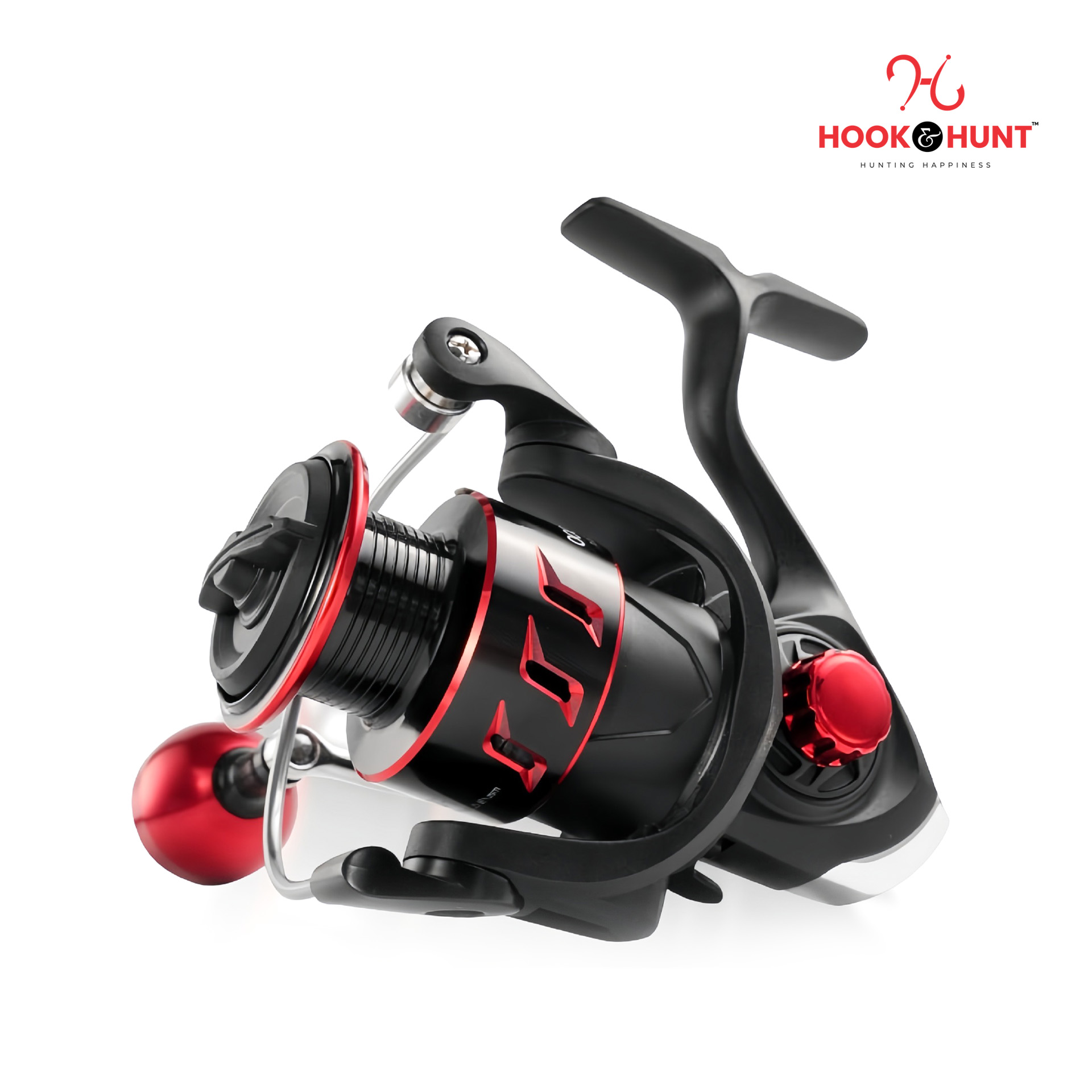 Picture of 3000 Series Hook & Hunt Carved Round Handle Reel All-Metal Spinning Fishing Reel – Heavy Duty Sea, River & Anchor Fishing Reel (Model - 3000)