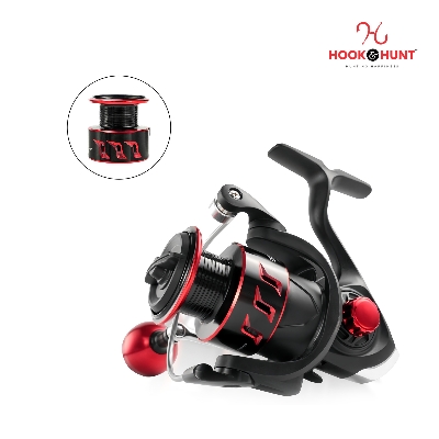 Picture of 3000 Series Hook & Hunt Carved Round Handle Reel All-Metal Spinning Fishing Reel – Heavy Duty Sea, River & Anchor Fishing Reel (Model - 3000)