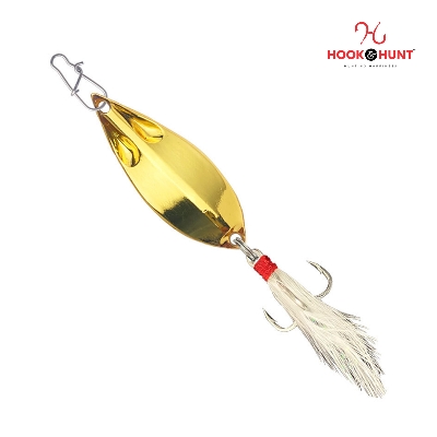 Picture of Hook & Hunt Zinc Alloy Spinner Lure 10gm / 15gm / 20gm – Long Cast Monster Spinner Hard Bait with Treble Hook & Feather (এনংকর সহ - ২০ গ্রাম)