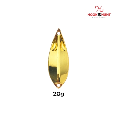 Picture of Hook & Hunt Zinc Alloy Spinner Lure 10gm / 15gm / 20gm – Long Cast Monster Spinner Hard Bait without Treble Hook & Feather (Golden Colour) (হুক ছাড়া - ২০ গ্রাম)