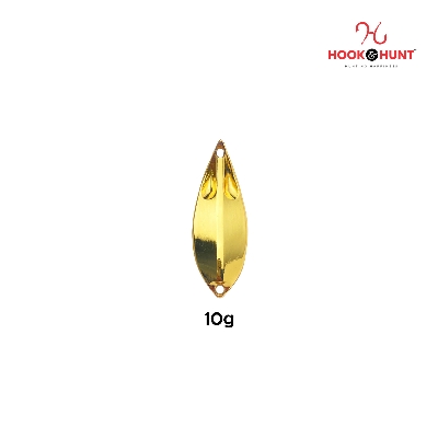 Picture of Hook & Hunt Zinc Alloy Spinner Lure 10gm / 15gm / 20gm – Long Cast Monster Spinner Hard Bait without Treble Hook & Feather (Golden Colour) (হুক ছাড়া - ১০ গ্রাম)