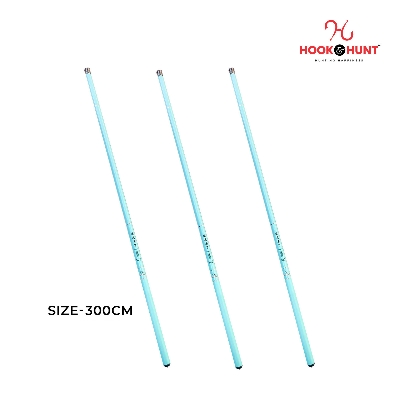 Picture of Sky Blue  Colour (300 – 450 cm) Hook & Hunt Carbon Short Section Stream Fishing Rod – Ultra Light Soft Tone Hand Rod for River & Stream Fishing (আকাশী- 300cm)