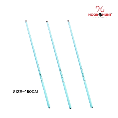 Picture of Sky Blue  Colour (300 – 450 cm) Hook & Hunt Carbon Short Section Stream Fishing Rod – Ultra Light Soft Tone Hand Rod for River & Stream Fishing (আকাশী- 450cm)